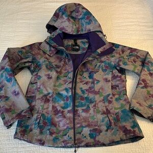 The North Face Multicolor Purple Teal Floral Ski Jacket